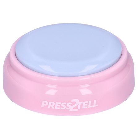 Press-2-Tell record talking button blue pink